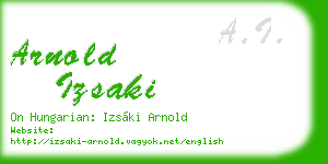 arnold izsaki business card